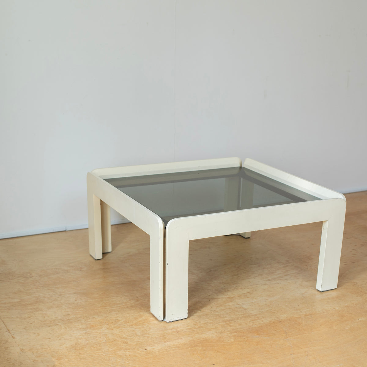 Modern Glass Top Low Table from Italy – Archeologie Studio