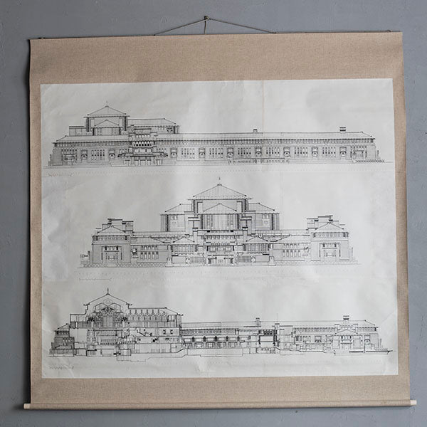 Imperial Hotel Plan by Frank Lloyd Wright