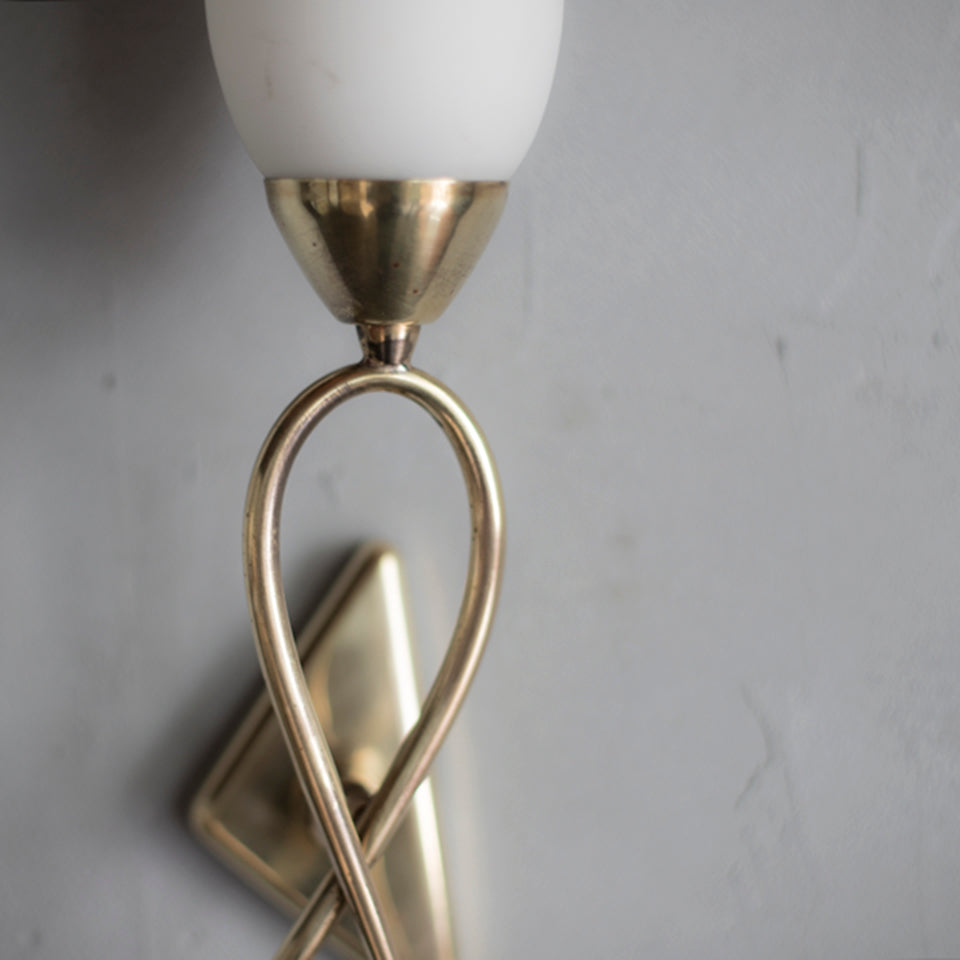 フランス ブラケット ランプ 照明 真鍮 ガラス